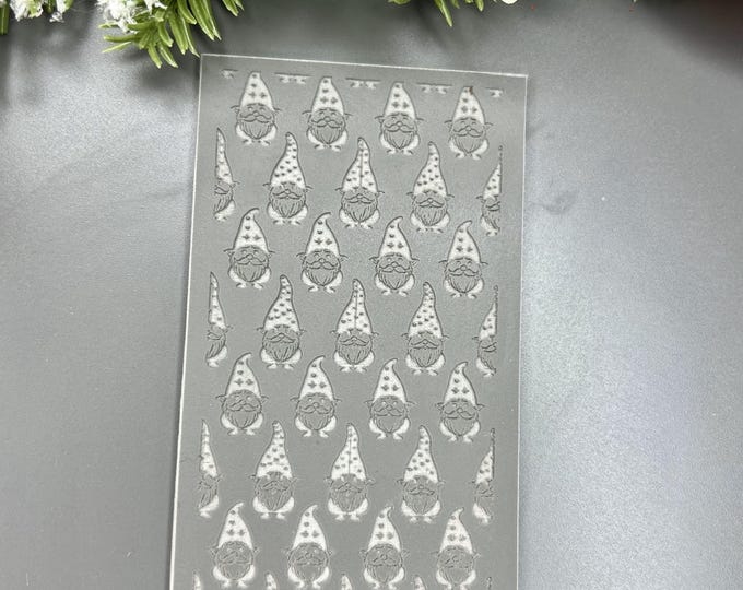 Polymer clay texture mat Gnome 1_ Rubber texture mat_ Christmas texture_ Clay tools_ Handmade Jewellery
