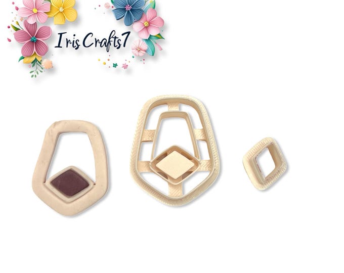 Modern Geometric Polymer Clay Cutter Set – Abstract Earring Shapes – Clay Tools for Unique Jewellery Making