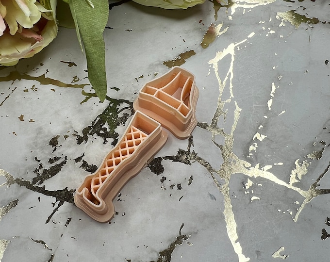 Lamp with leg polymer clay cutter