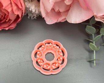 Skulls Wreath Polymer Clay Cutter_ Halloween Jewellery_ Fall Earrings_ Ceramic tools