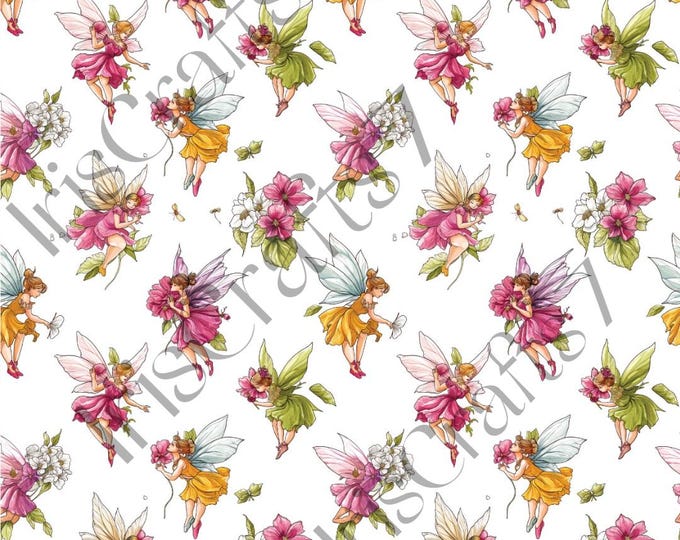 Fairies 2 image transfer paper_ Clay tools_ Earring making_ Magic transfer paper_ Water soluble paper