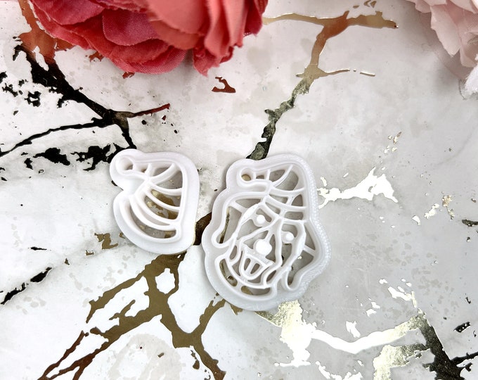 Clay cutters Beagle set| Polymer clay cutters| Christmas earrings| Ceramic tools