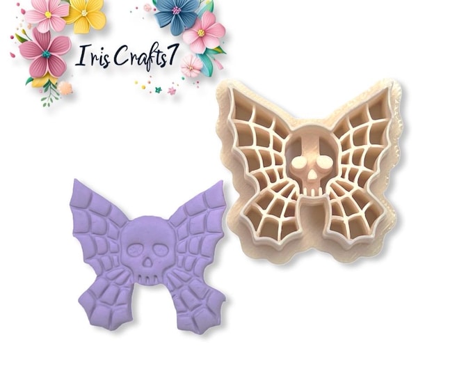 Skull Butterfly 2 Polymer Clay Cutter - Earrings Tools
