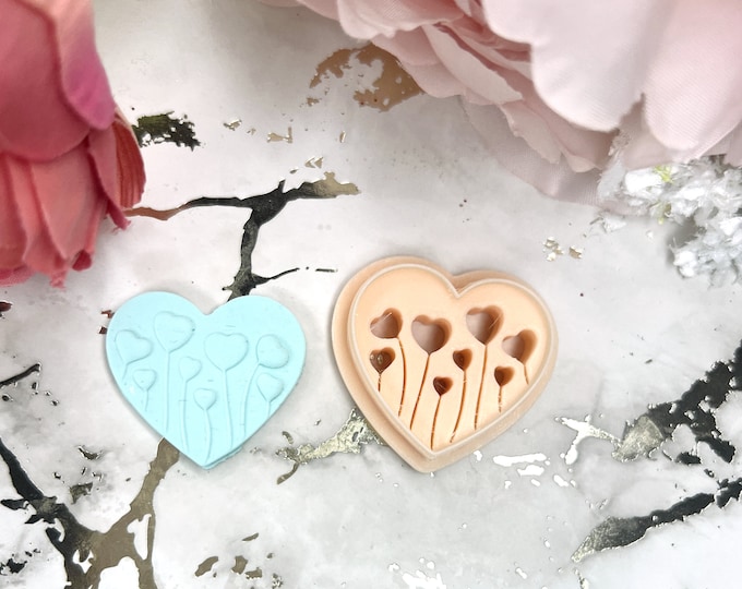 Hearts in Heart Polymer Clay Cutter for Earrings Jewelry Tool