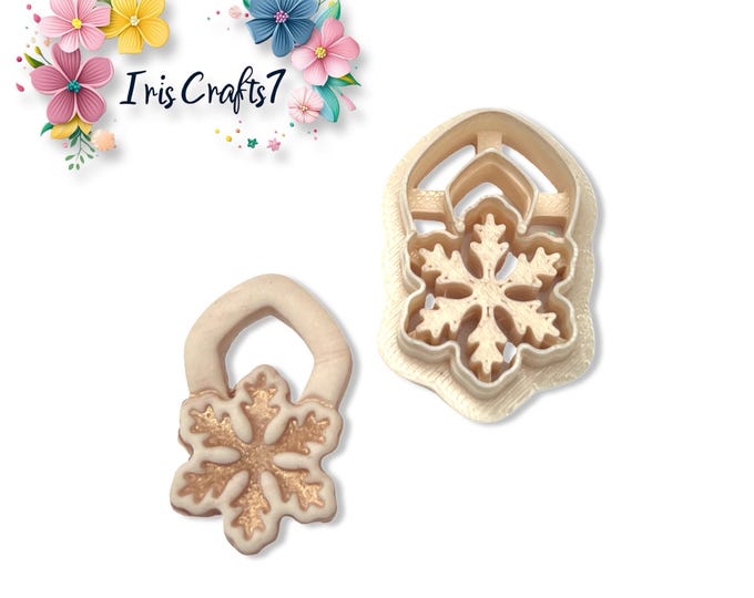 Snowflake Earring No. 1 Polymer Clay Cutter for Christmas Jewellery Making, Craft Tools