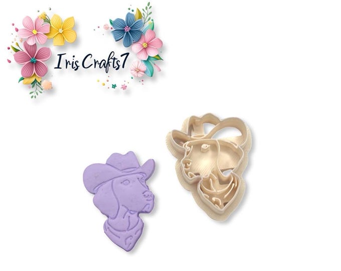 Dog Cowboy 2 Polymer Clay Cutter - Ceramic Tools - Earrings Making