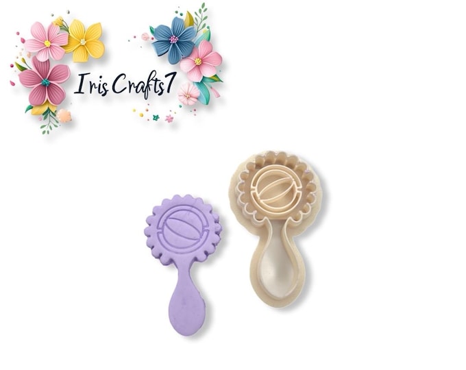 Baby Rattle Polymer Clay Cutter - Cookie Cutter - Earring Making