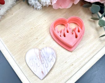 Heart No.10 Polymer Clay Cutter, Valentine's Earrings, Jewelry Making Tool