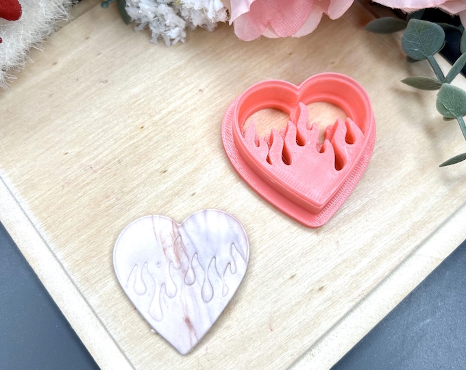 Heart 10 Polymer Clay Cutter - Valentine's Earrings - Handmade Jewellery