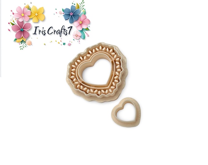 Frame Heart Polymer Clay Cutter - Ceramic tools - Earrings Making