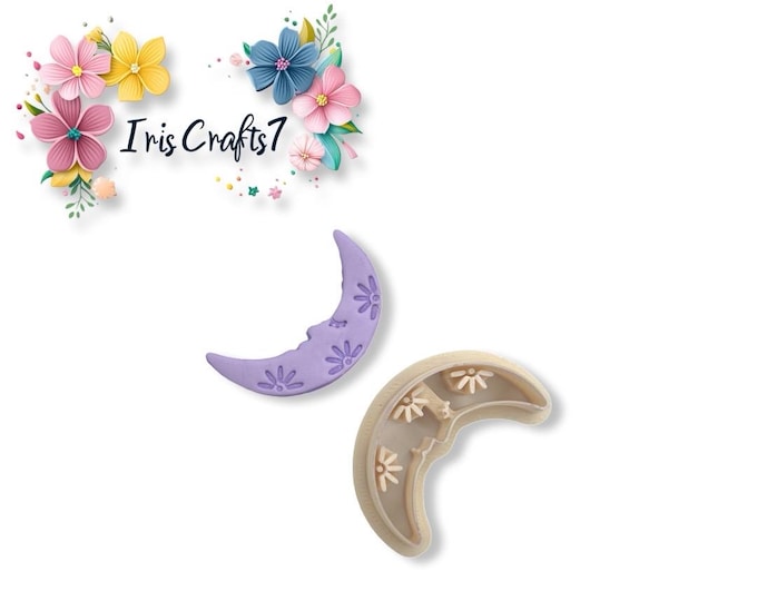 Moon 5 Polymer Clay Cutter - Ceramic Tools - Earrings Making