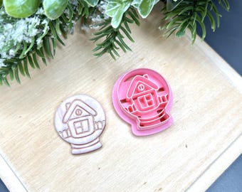 Christmas Globe Polymer Clay Cutter – Holiday Earring Making Tool, PLA 3D Printed