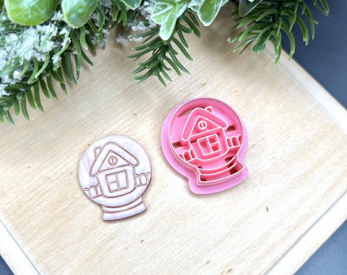 Christmas Globe 1 Polymer Clay Cutters - Handmade Earrings - Cookie Cutters - Ceramic Tools