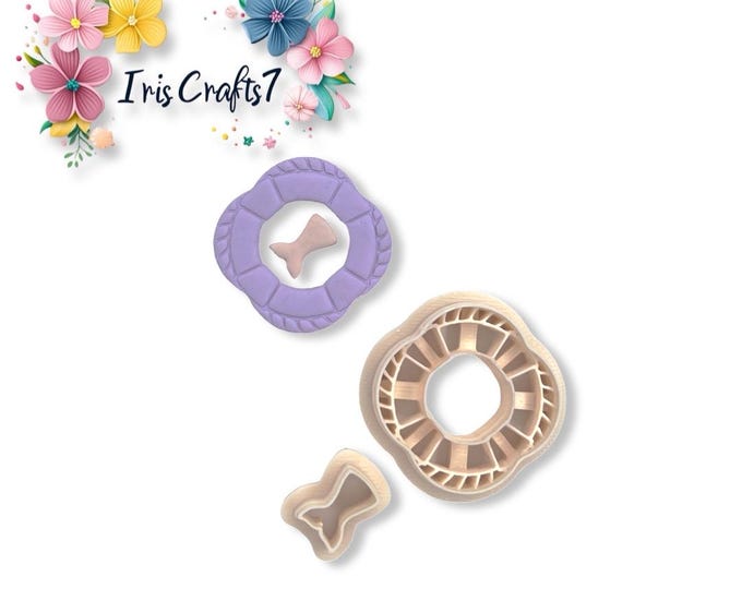 Lifebuoy with Mermaid Tail Polymer Clay Cutters - Earring Making - Ceramic Tools