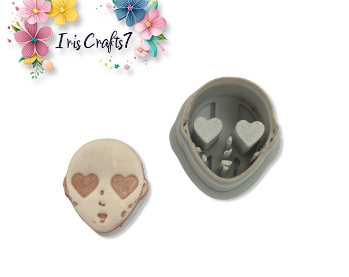 Valentine Alien Head Polymer Clay Cutter Earrings Tool