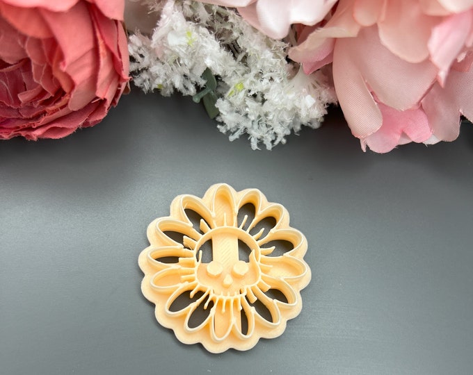 Clay cutters Skull Flower 3_ Polymer clay cutters_ Halloween earrings_ Clay tools