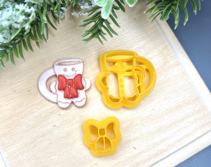 Gingerbread Cup Polymer Clay Cutters - Handmade Earrings - Cookie Cutters