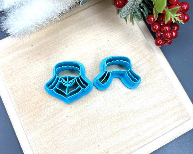 Grumpy with Hat Polymer Clay Cutter - Handmade Earrings - Christmas Jewellery