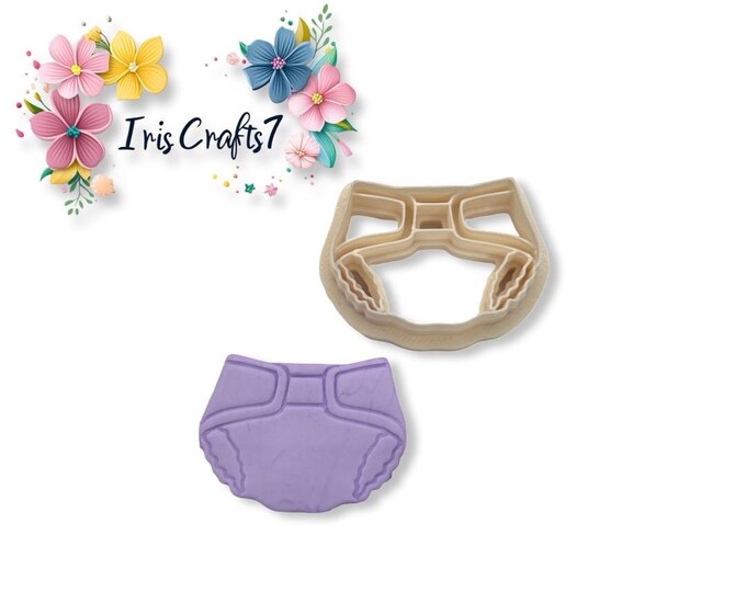 Baby Shower 2 Polymer Clay Cutter - Cookie Cutter - Earring Making