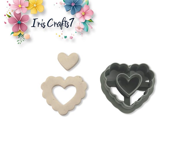 Love Arch Heart with Hole Polymer Clay Cutter Valentine Earrings Jewelry Tool