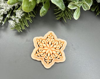 Snowflake 9 Polymer Clay Cutter - Winter Holiday Craft Tool - Perfect for Christmas Jewelry and Ornaments