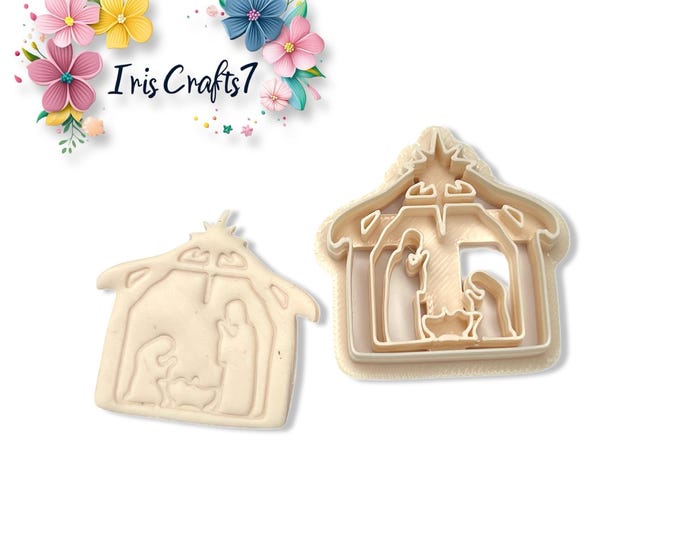 Native Scene no. 4 Polymer Clay Cutter for Christmas Jewellery and Crafts Making