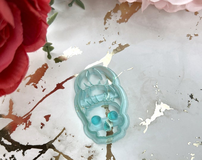Woman Skull clay cutters| Polymer clay cutters| Halloween cutters| Clay tools| Ceramic tools