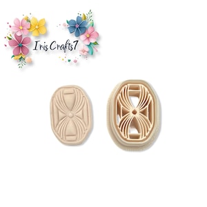Floral Oval Polymer Clay Cutter: Earring Jewelry Making Tool