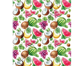 Fruits 4 image transfer paper_ Clay tools_ Earring making_ Magic transfer paper_ Water soluble paper