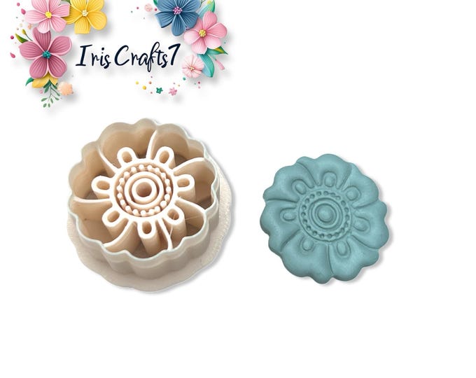 Flower Shape no 61 polymer clay cutter | floral, geometric, boho style, seasonal craft tool