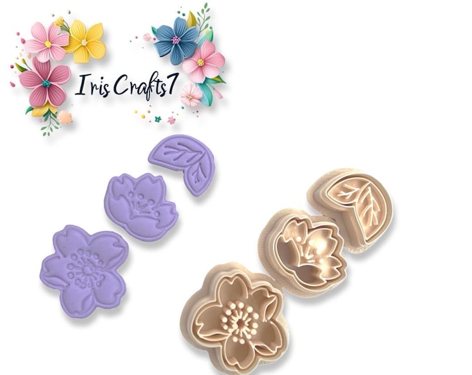 Cherry Blossom Set Polymer Clay Cutters - Earrings Making