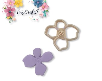 Asymmetric Flower 2 Polymer Clay Cutters: Jewelry Making Tools