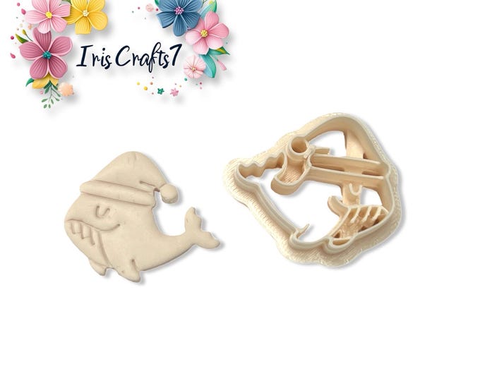 Christmas Whale Polymer Clay Cutter for Handmade Earring Making, Jewellery and Craft Tools