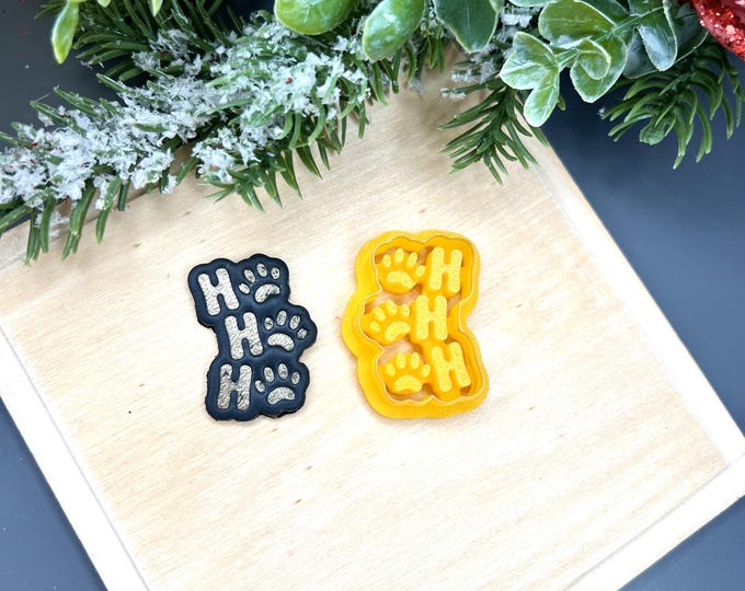 HO-HO-HO Polymer Clay Cutters - Handmade Earrings - Ceramic tools - Christmas Jewellery
