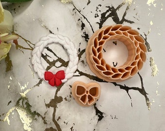 Clay cutters Christmas Wreath 2 | Polymer clay cutters| Ceramic cutters| Polymer clay tools| Jewellery tools| Earring making| Clay tools