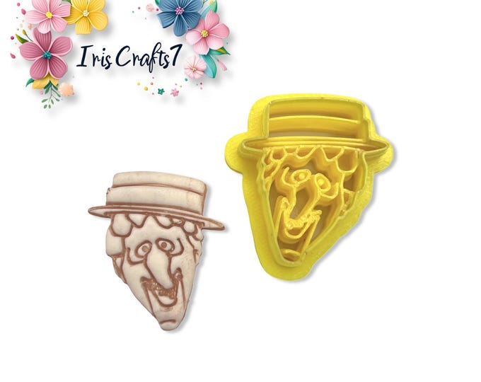 Retro Gentleman Face Polymer Clay Cutter for Earrings Jewelry Tool