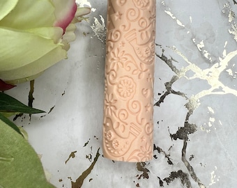 Texture Roller Christmas 6 Polymer Clay Tool for Holiday Crafting & DIY Decorations