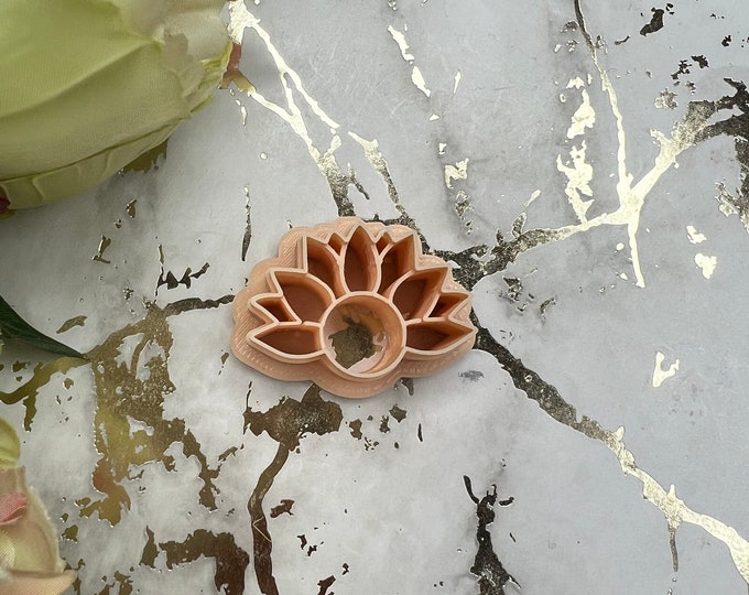 Half Sunflower polymer clay cutter