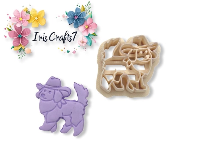 Dog Cowboy Polymer Clay Cutter - Ceramic Tools - Earrings Making