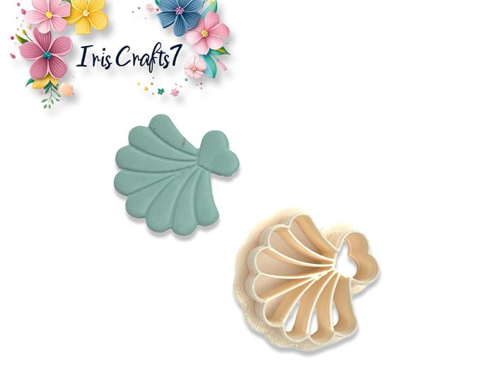 Scallop Heart No 4 Polymer Clay Cutter for Earrings Jewelry Tool
