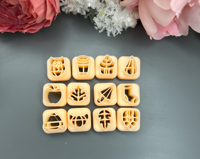 Clay Cutters Mini Autumn 1_ Fall Stud Pack_ Polymer clay cutters_ Handmade Earrings
