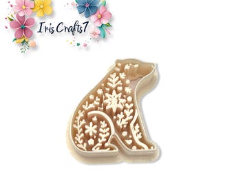 Nordic Folk Art Polar Bear Polymer Clay Cutter for Christmas Earring & Jewellery Making