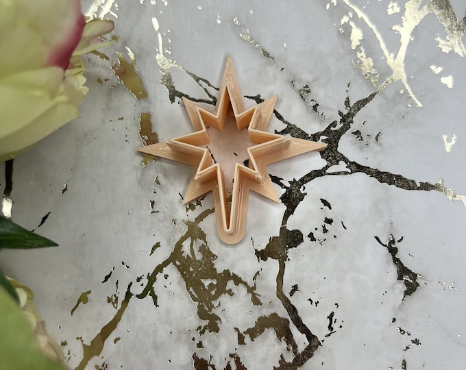 Star 3 polymer clay cutter / Christmas clay cutter