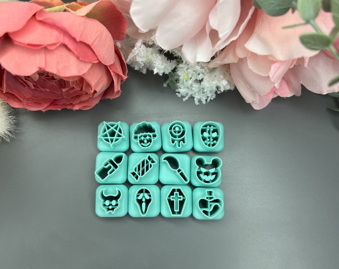 Clay Cutters Mini Halloween 1_ Halloween Stud Pack_ Polymer clay cutters_ Handmade Earrings