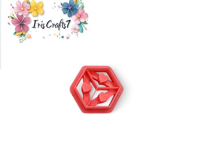 Love Dice 2 Polymer Clay Cutter - Ceramic Tools - Valentine Earrings