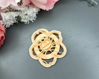 Pumpkin in Flower Polymer Clay Cutters_ Halloween Jewellery_ Ceramic Tools_ Handmade Earrings