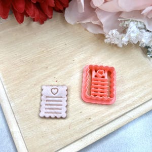 Liebesbrief 1 Polymer Clay Cutter - Keramik Werkzeug - Handgefertigte Ohrringe - Valentinstag Schmuck