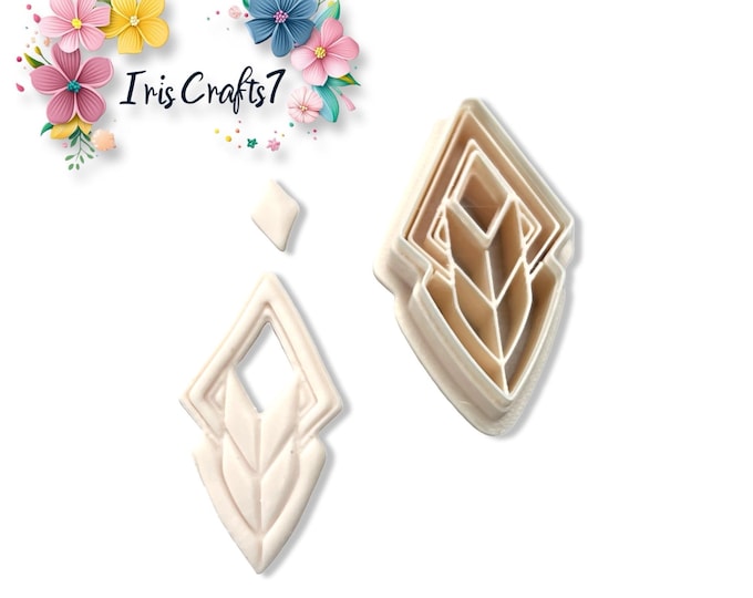 Geometric Pendant No. 3 Polymer Cutter  Modern Earring Shape  Jewelry Craft Tool