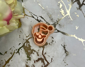 Polymer Clay Cutters Santa Skull Design for Earrings & Crafts | Unique Holiday Cookie Cutter Tool
