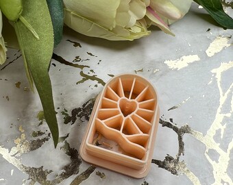 Polymer Clay Cutter Arch Shape with Heart Detail – Crafting Tool for Jewelry, Charms & Decorations